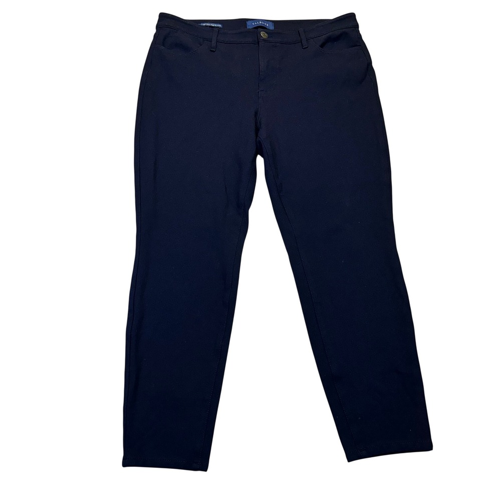 Talbots High-Rise Jegging Ankle Women 10P Navy Blue Classic Preppy Workwear